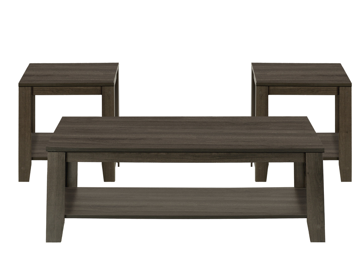 Monarch Specialty Table Set, 3pcs Set, Coffee, End, Side, Accent, Living Room, Laminate, Transitional