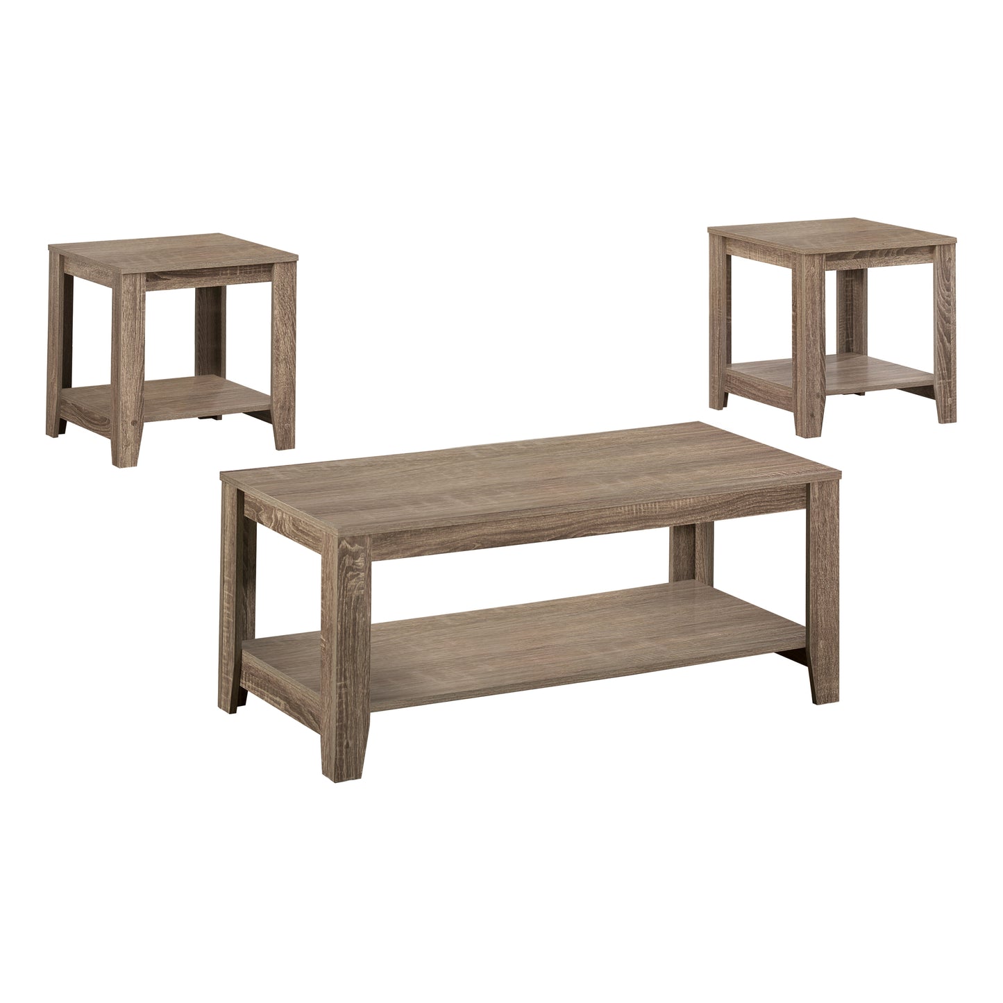 Monarch Specialty Table Set, 3pcs Set, Coffee, End, Side, Accent, Living Room, Laminate, Transitional