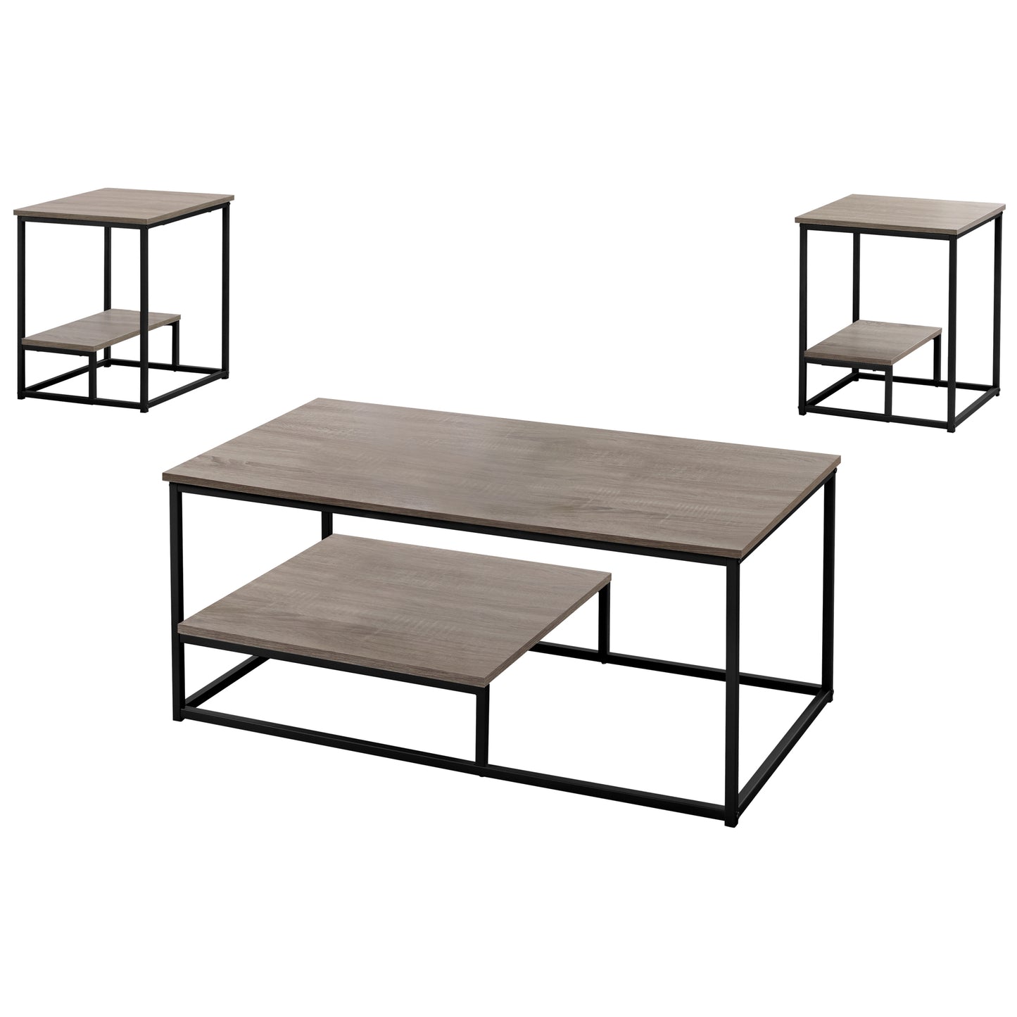 Monarch Specialty Table Set, 3pcs Set, Coffee, End, Side, Contemporary, Modern I 7960P