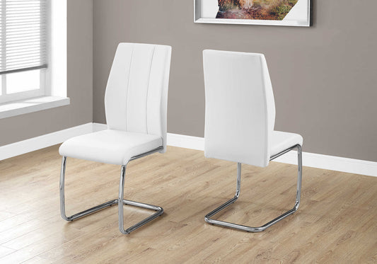 Monarch Specialty Dining Chair, Set Of 2, Chrome, Contemporary, Modern