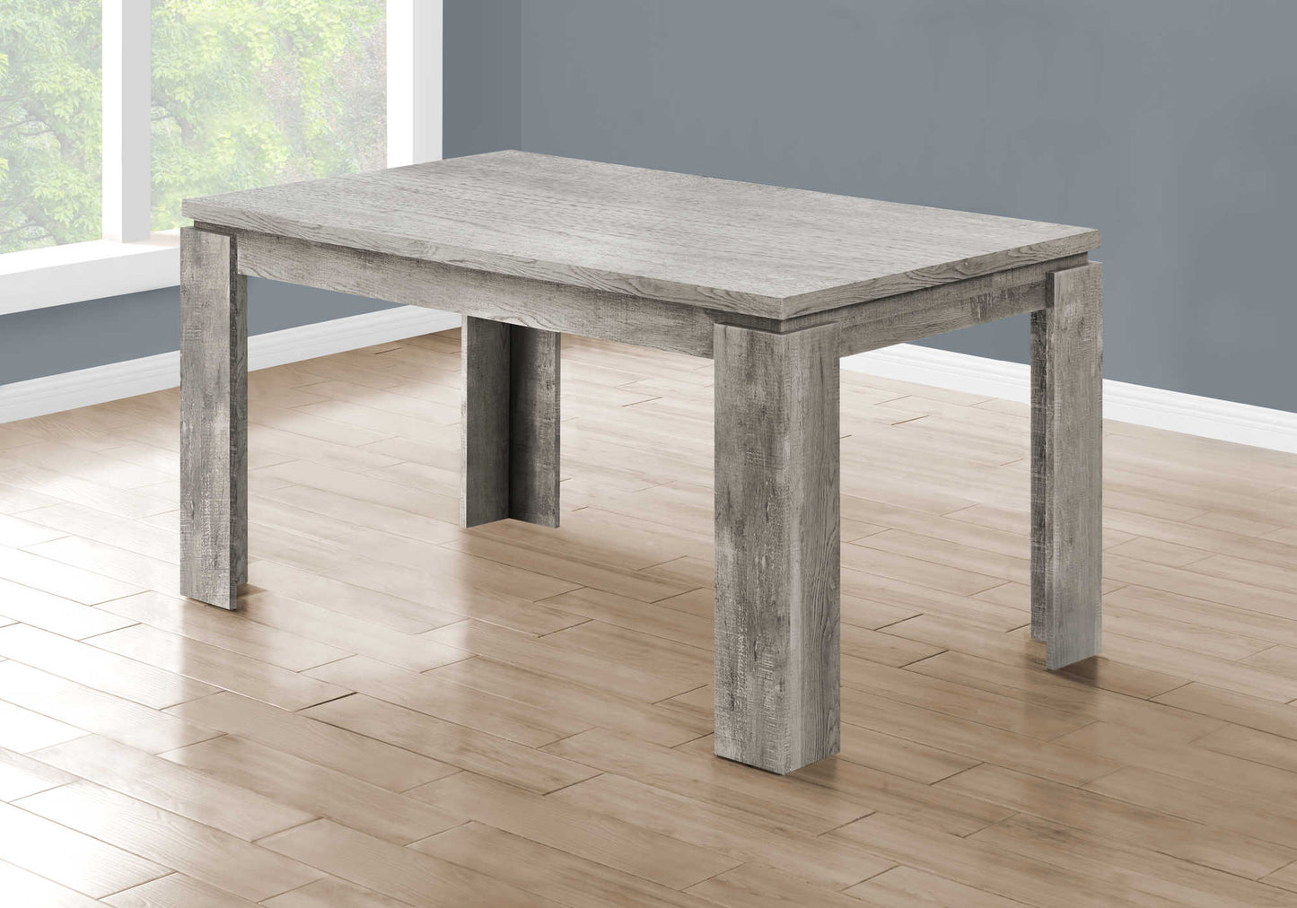 Monarch Specialty Dining Table, 60" Rectangular, Grey, Contemporary, Modern I 1087