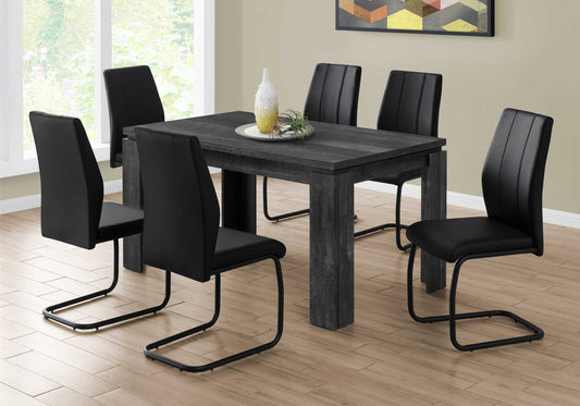 Monarch Specialty Dining Table, 60" Rectangular, Black, Contemporary, Modern I 1089