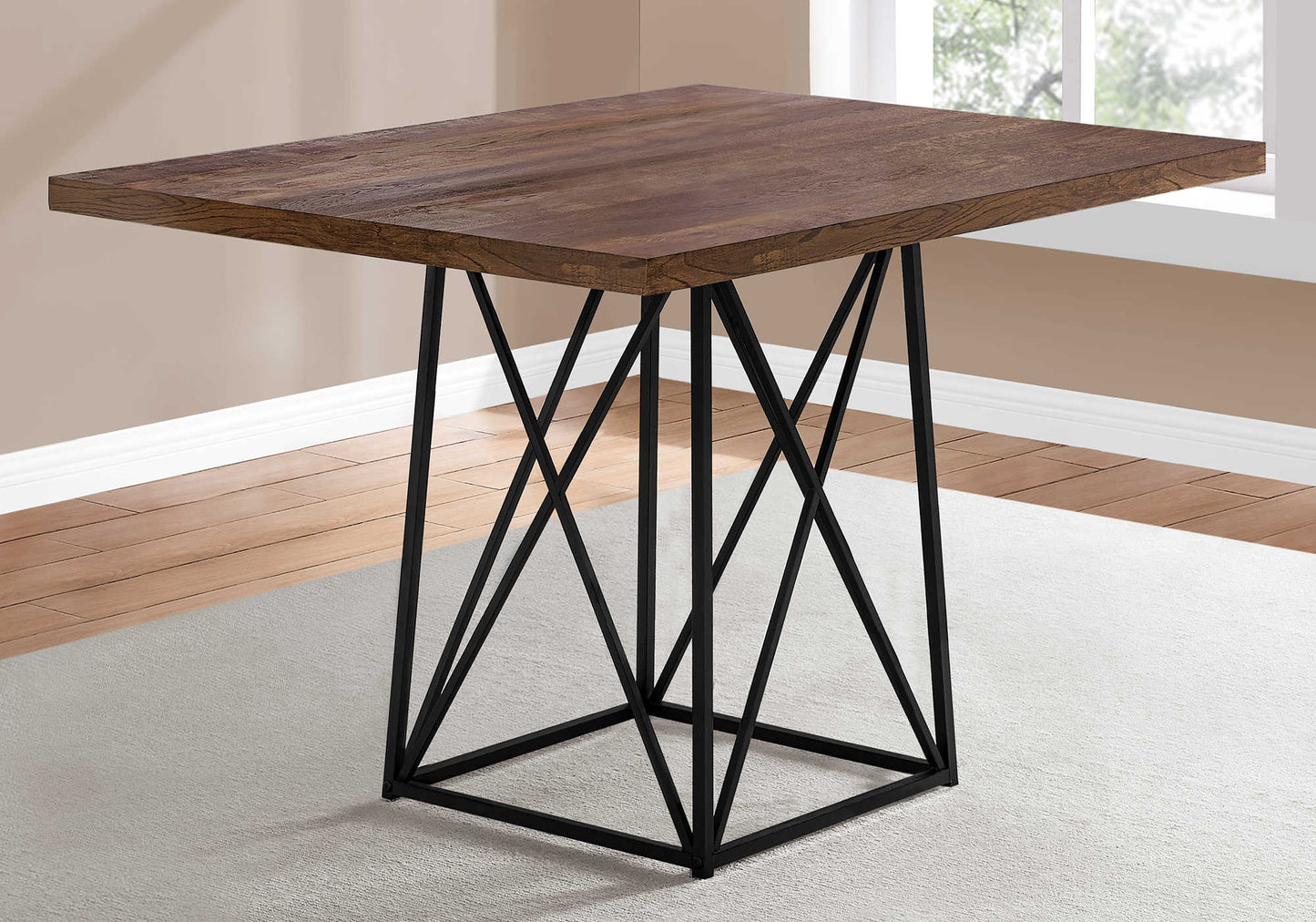 Monarch Specialty Dining Table, 48" Rectangular, Brown, Black, Contemporary, Modern I 1107