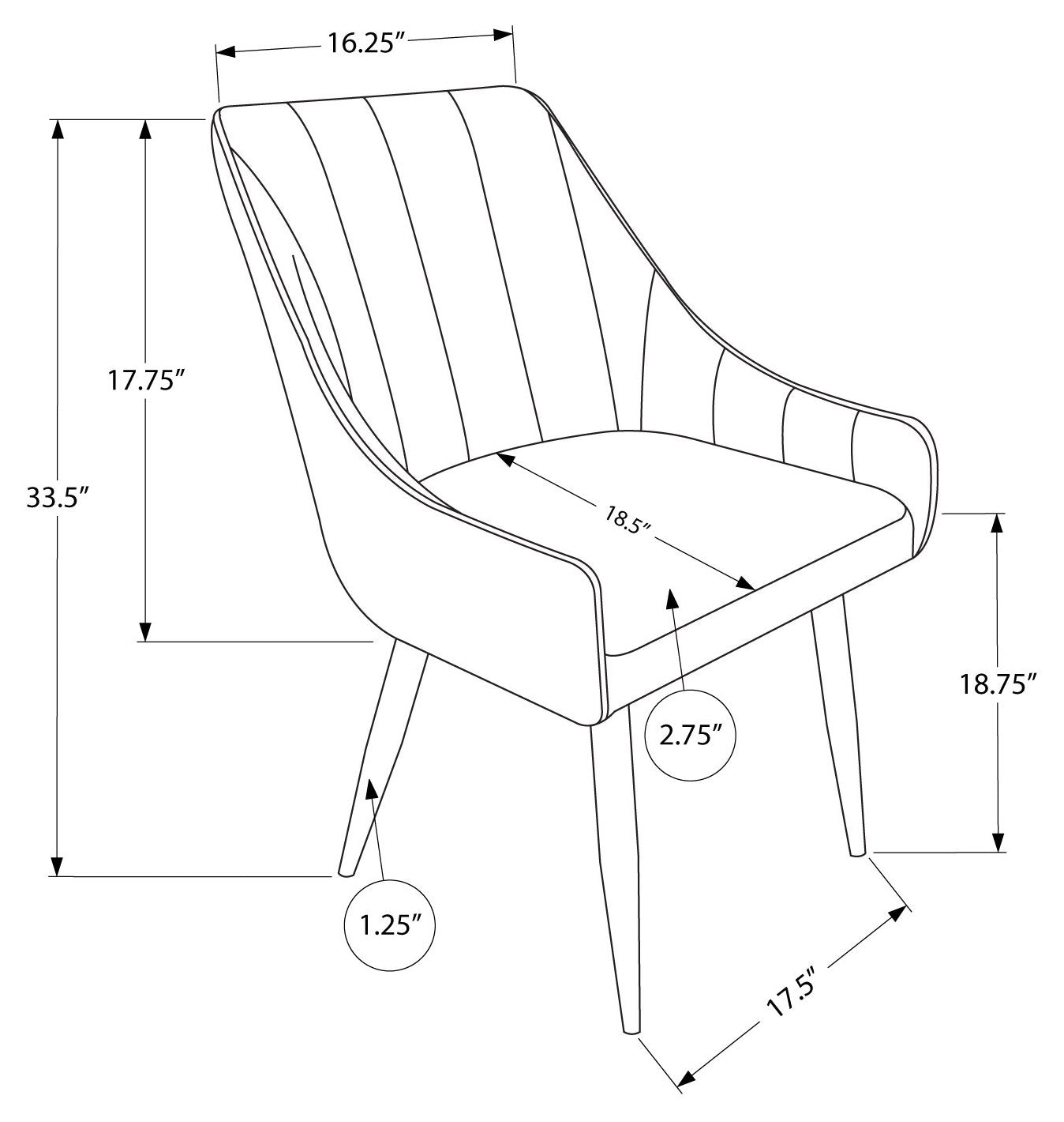 Monarch Specialty Dining Chair, Set Of 2 White, Chrome, Contemporary, Modern I 1184