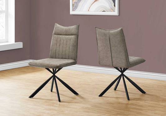 Monarch Specialty Dining Chair, Set Of 2, Beige, Black, Contemporary, Modern I 1216