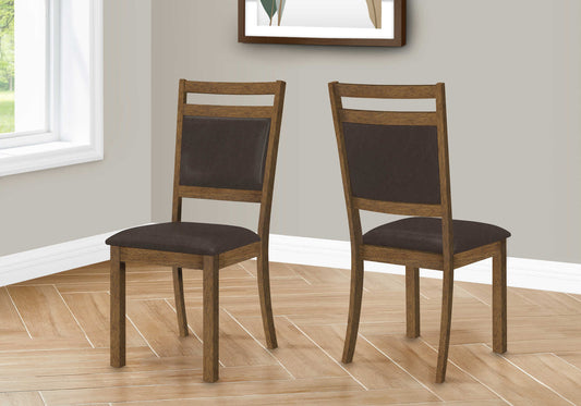 Monarch Specialty Dining Chair, Set Of 2, Brown, Transitional I 1310