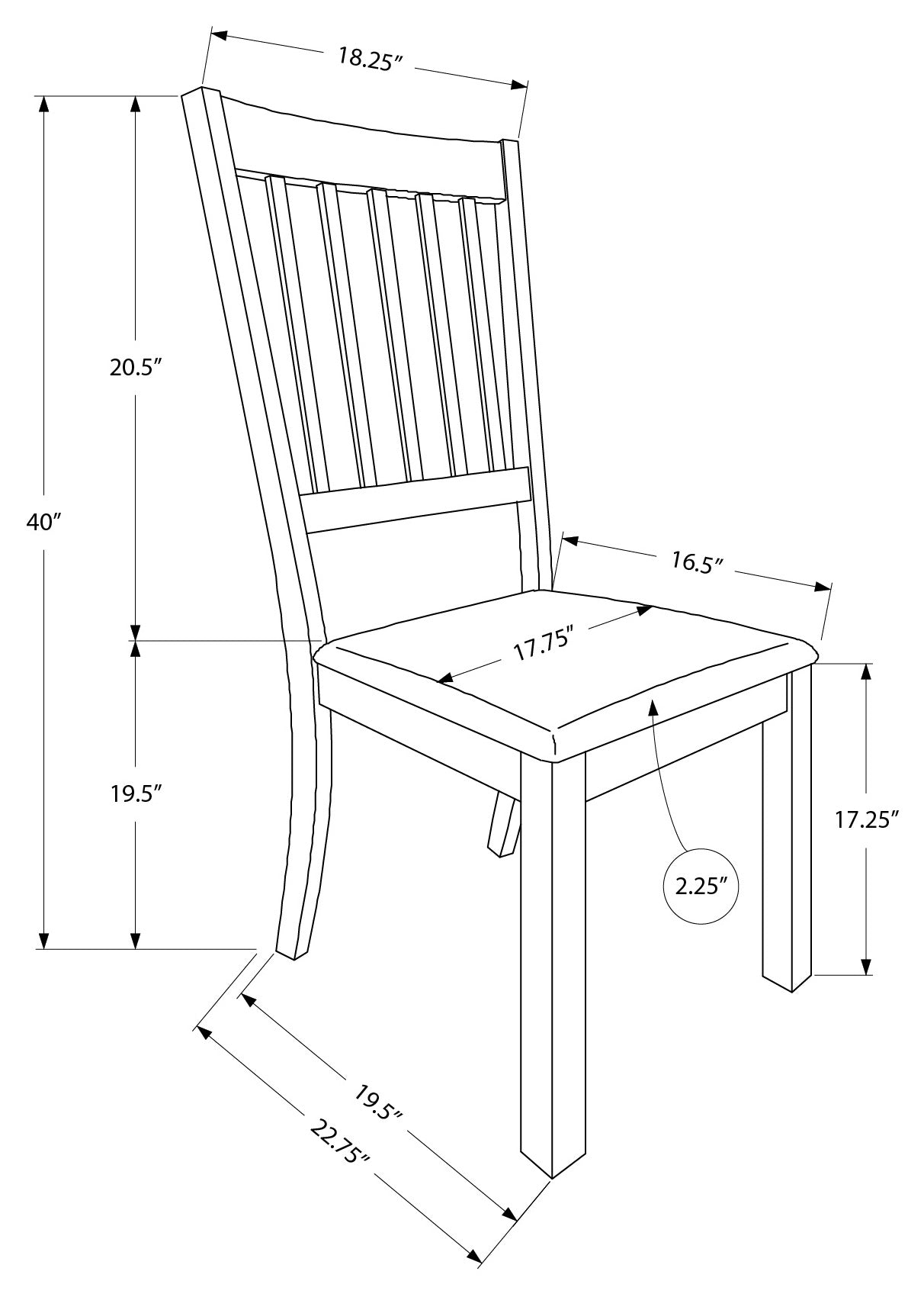 Monarch Specialty Dining Chair, Set Of 2, Brown, Beige, Transitional I 1311