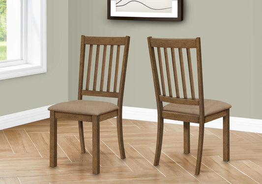 Monarch Specialty Dining Chair, Set Of 2, Brown, Beige, Transitional I 1312