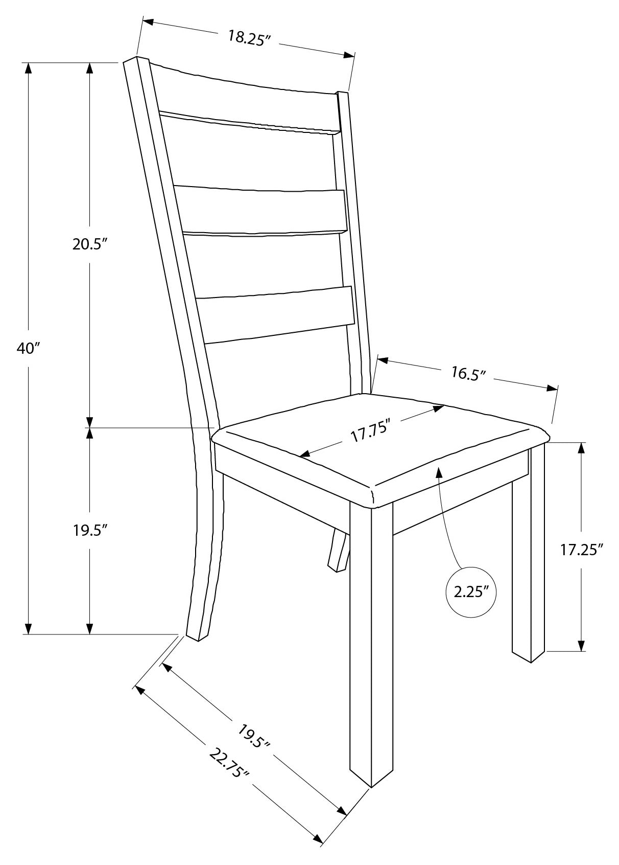 Monarch Specialty  Dining Chair, Set Of 2, Brown, Beige, Transitional I 1313