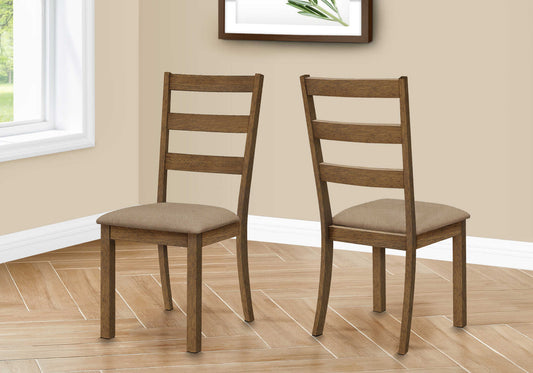 Monarch Specialty  Dining Chair, Set Of 2, Brown, Beige, Transitional I 1313