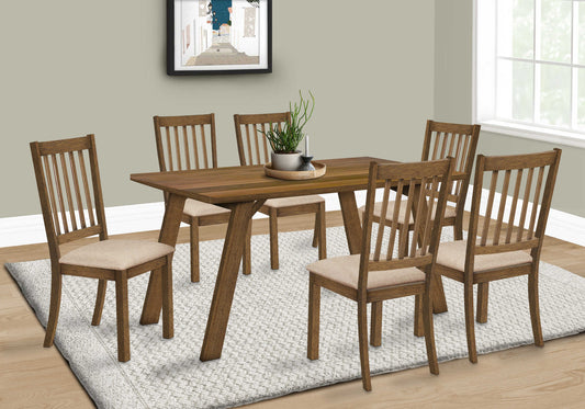 Monarch Specialty Dining Table, 60" Rectangular Wood Legs, Brown, Transitional I 1315