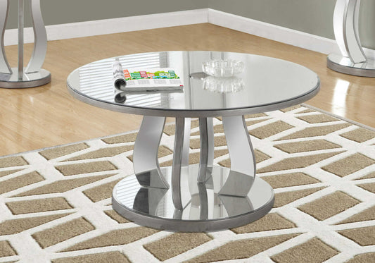 Monarch Specialty Coffee Table, Mirror, Grey, Clear, Transitional I 3725