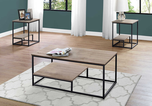 Monarch Specialty Table Set, 3pcs Set, Coffee, End, Side, Contemporary, Modern I 7960P