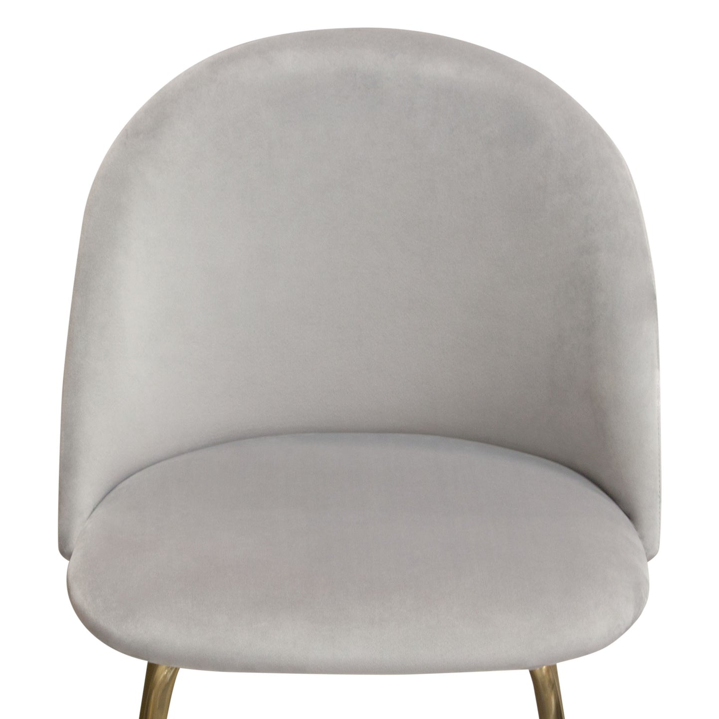 Lilly Set of (2) Bar Height Chairs in Grey Velvet w/ Brushed Gold Metal Legs by Diamond Sofa LILLYBCGR2PK