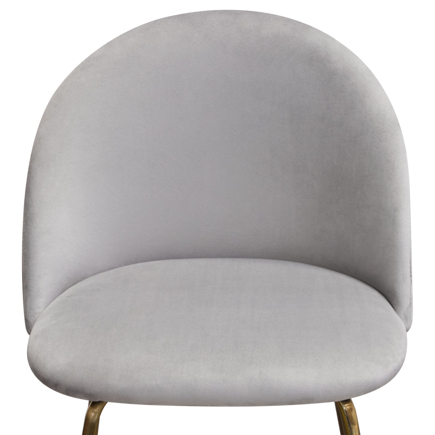 Lilly Set of (2) Counter Height Chairs in Grey Velvet w/ Brushed Gold Metal Legs by Diamond Sofa LILLYSTGR2PK