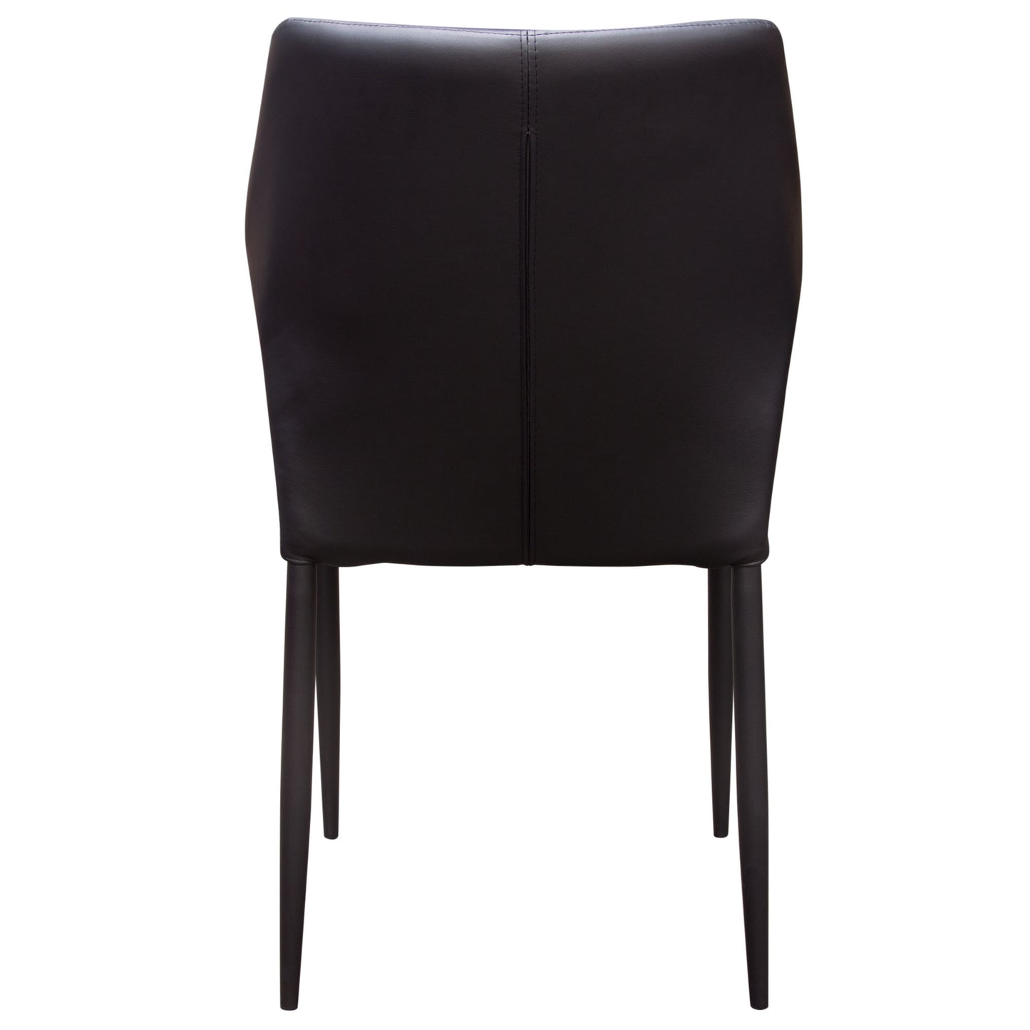 Milo 4-Pack Dining Chairs in Diamond Tufted Leatherette with Black Powder Coat Legs by Diamond Sofa