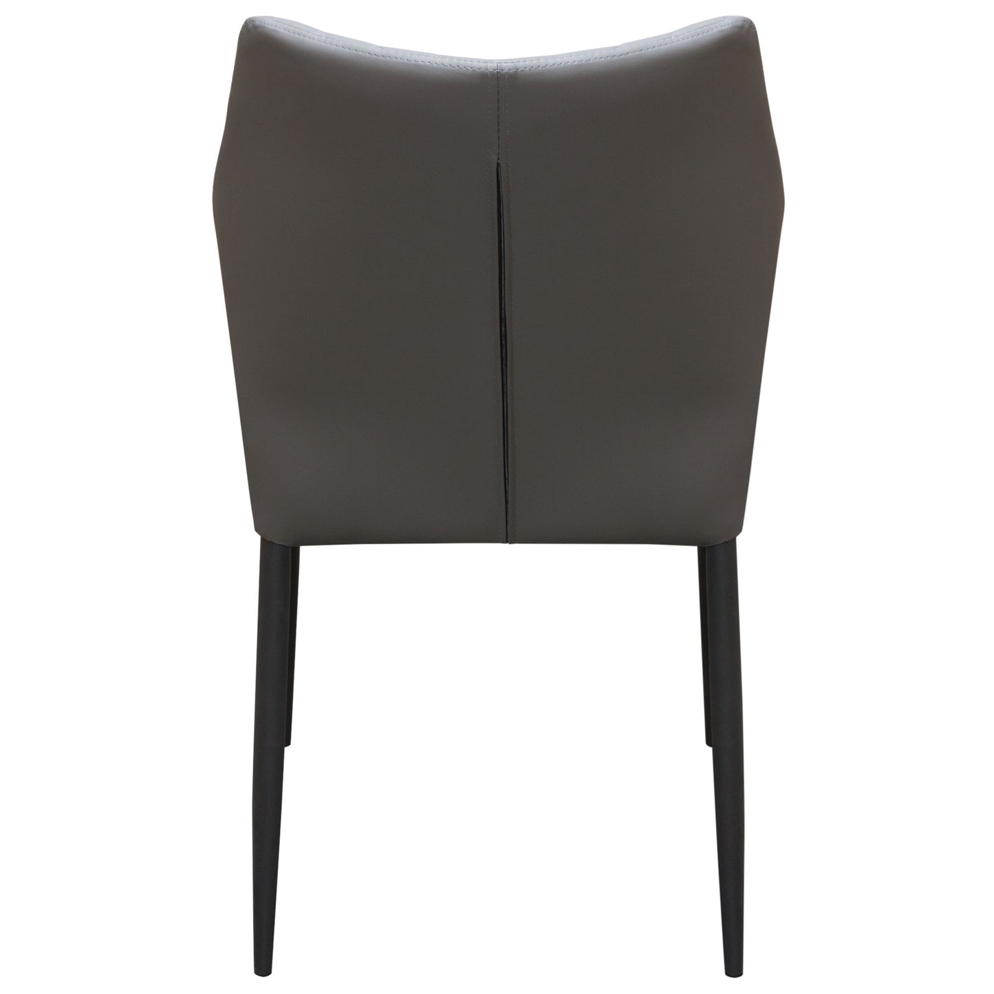 Milo 4-Pack Dining Chairs in Diamond Tufted Leatherette with Black Powder Coat Legs by Diamond Sofa