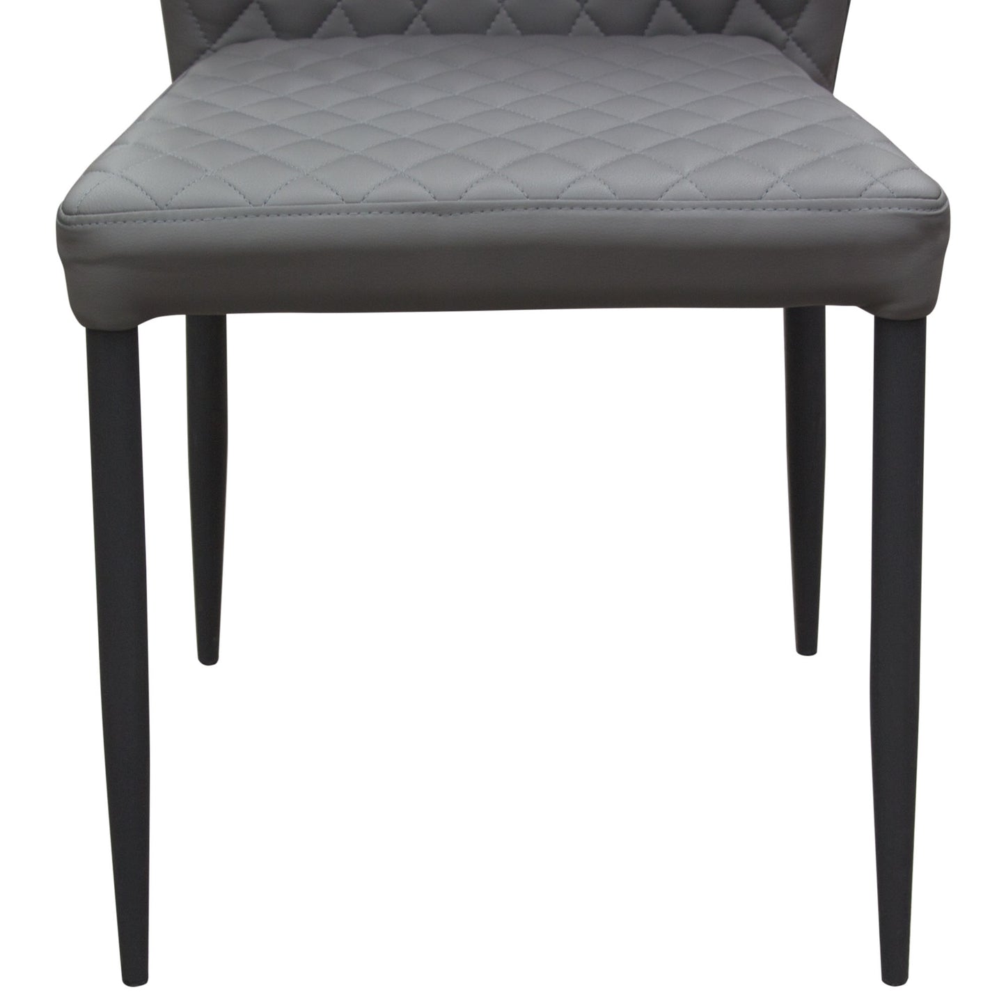 Milo 4-Pack Dining Chairs in Diamond Tufted Leatherette with Black Powder Coat Legs by Diamond Sofa