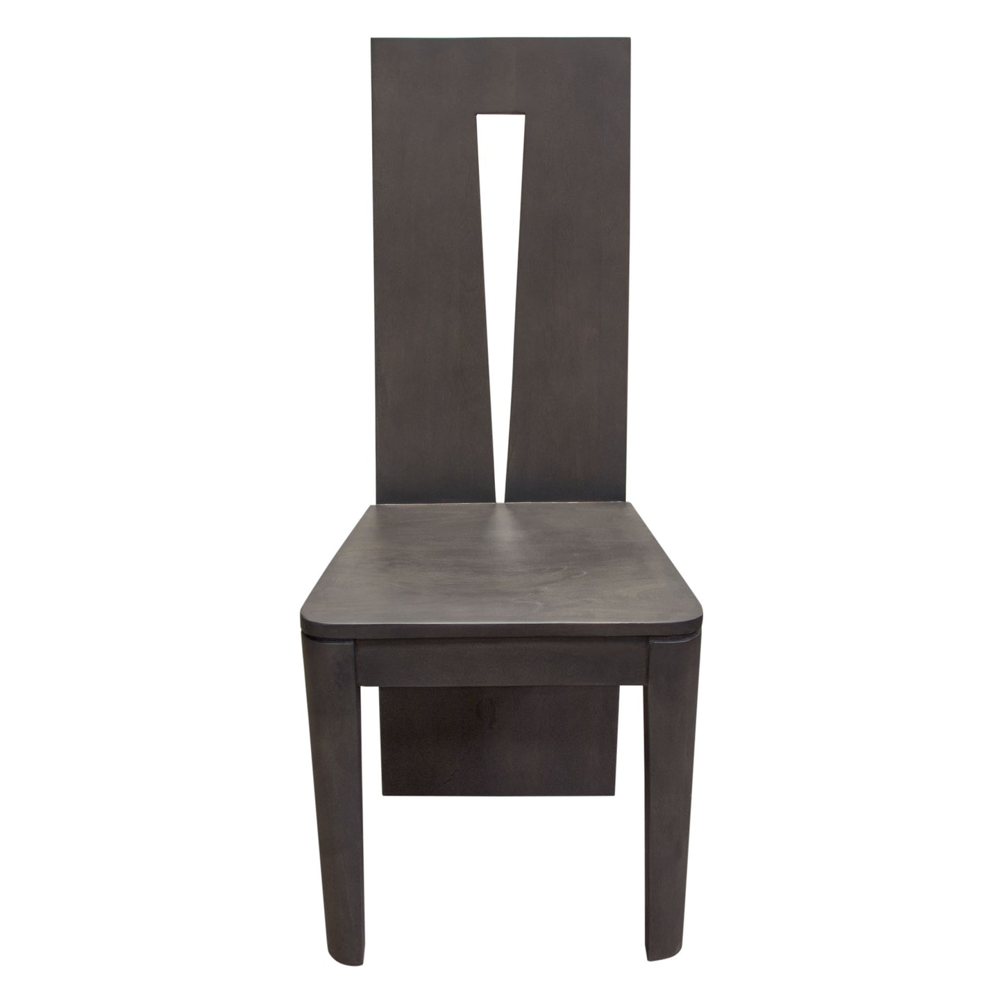 Motion 2-Pack Solid Mango Wood Dining Chair in Smoke Grey Finish w/ Silver Metal Inlay by Diamond Sofa MOTIONDCGR2PK