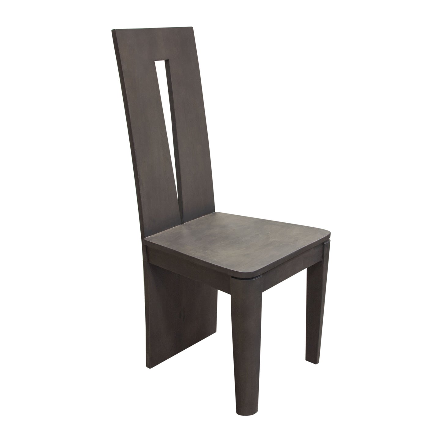 Motion 2-Pack Solid Mango Wood Dining Chair in Smoke Grey Finish w/ Silver Metal Inlay by Diamond Sofa MOTIONDCGR2PK