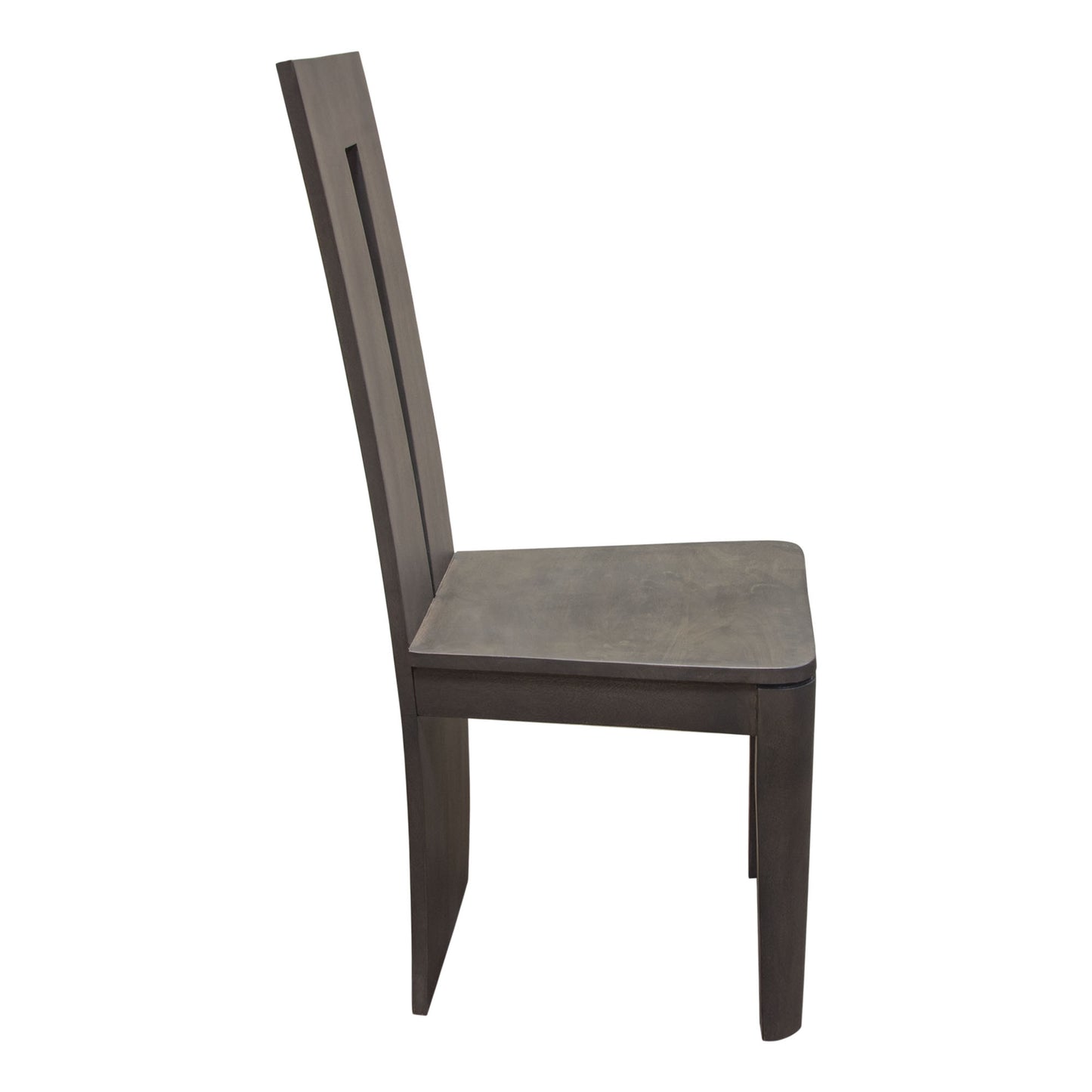 Motion 2-Pack Solid Mango Wood Dining Chair in Smoke Grey Finish w/ Silver Metal Inlay by Diamond Sofa MOTIONDCGR2PK