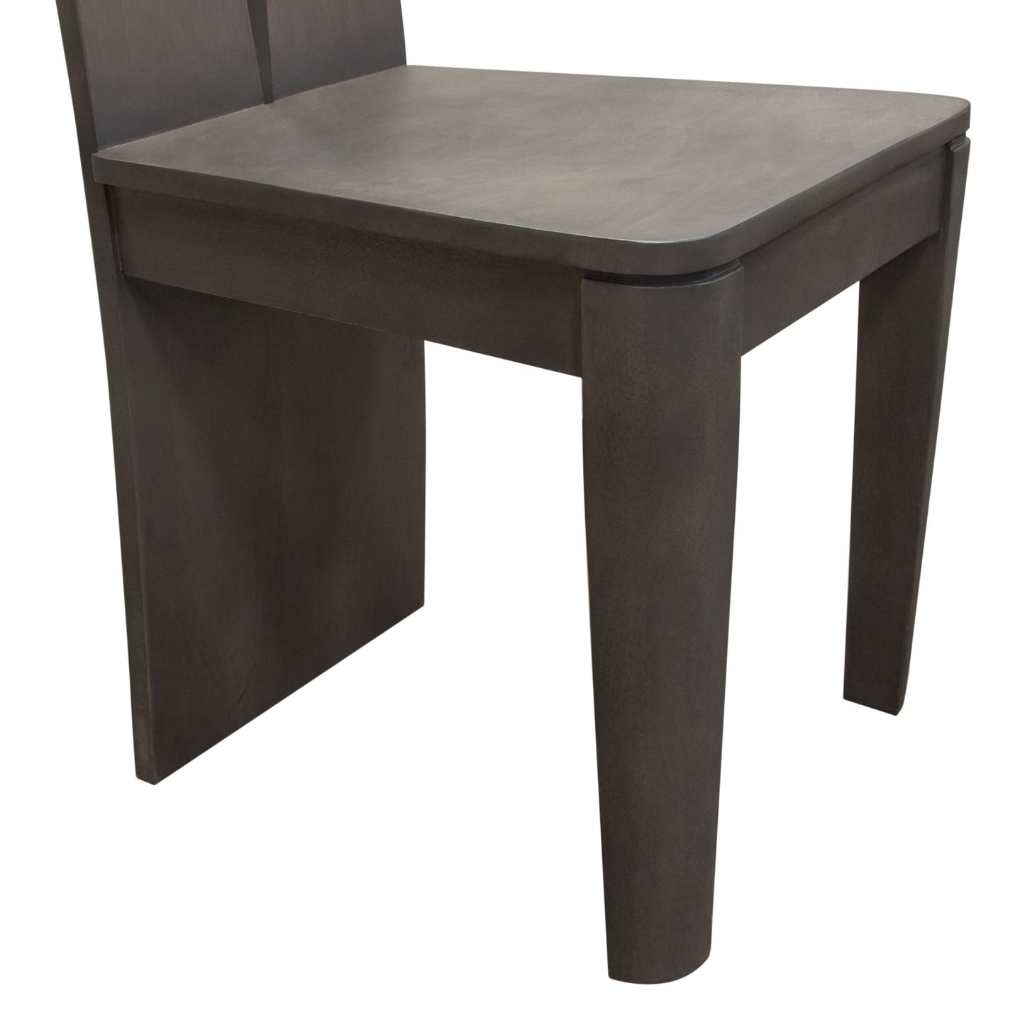 Motion 2-Pack Solid Mango Wood Dining Chair in Smoke Grey Finish w/ Silver Metal Inlay by Diamond Sofa MOTIONDCGR2PK