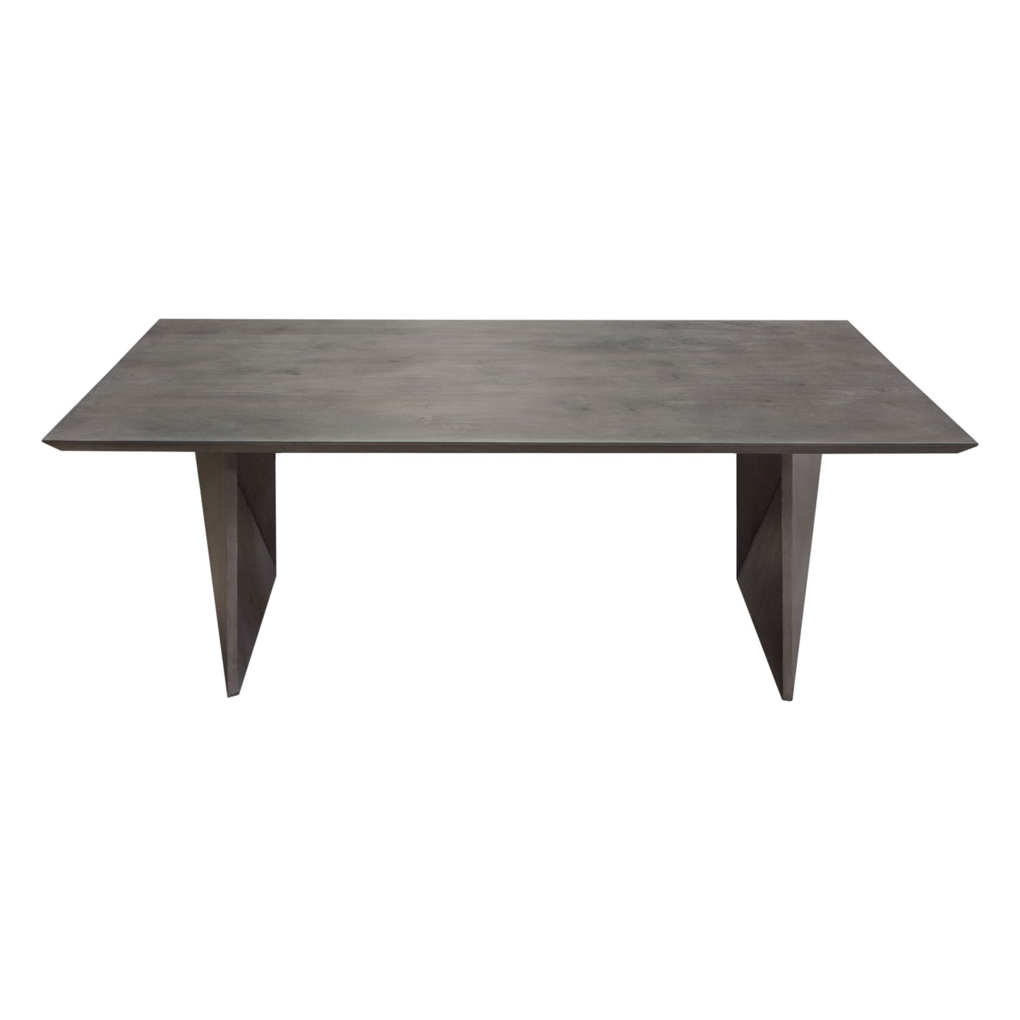 Motion Solid Mango Wood Dining Table in Smoke Grey Finish w/ Silver Metal Inlay by Diamond Sofa MOTIONDTGR