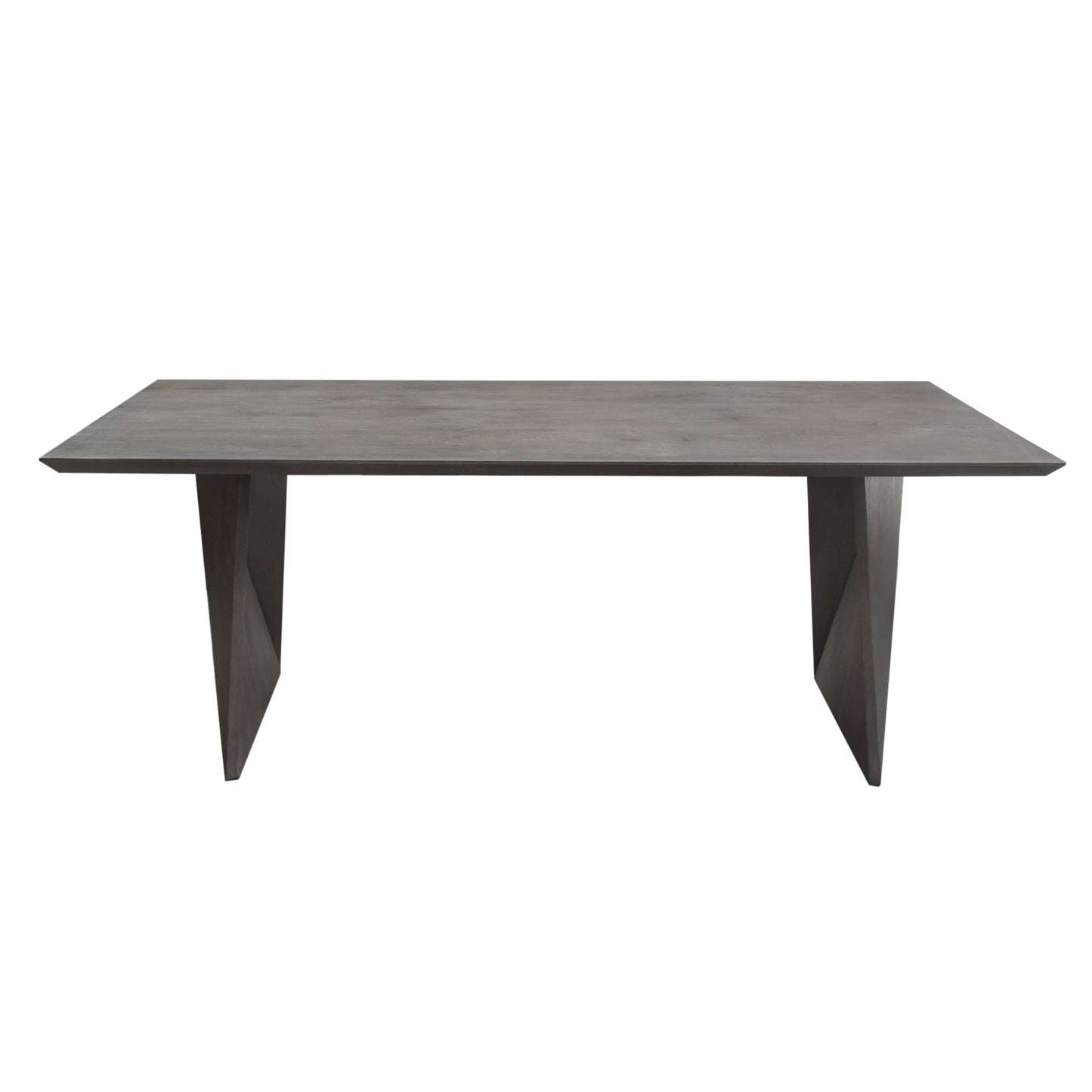 Motion Solid Mango Wood Dining Table in Smoke Grey Finish w/ Silver Metal Inlay by Diamond Sofa MOTIONDTGR