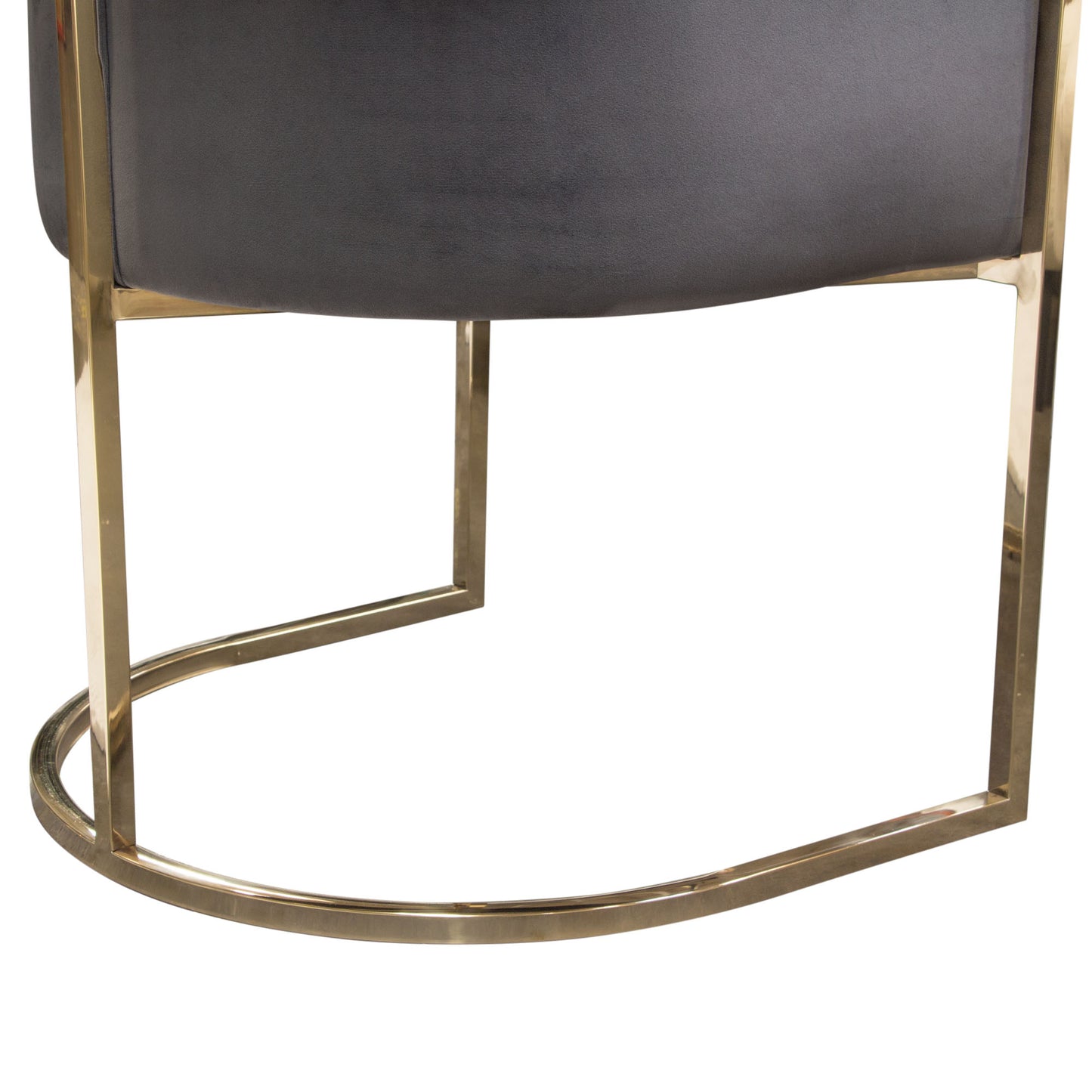 Pandora Dining Chair in Grey Velvet with Polished Gold Frame by Diamond Sofa PANDORADCGR1PK