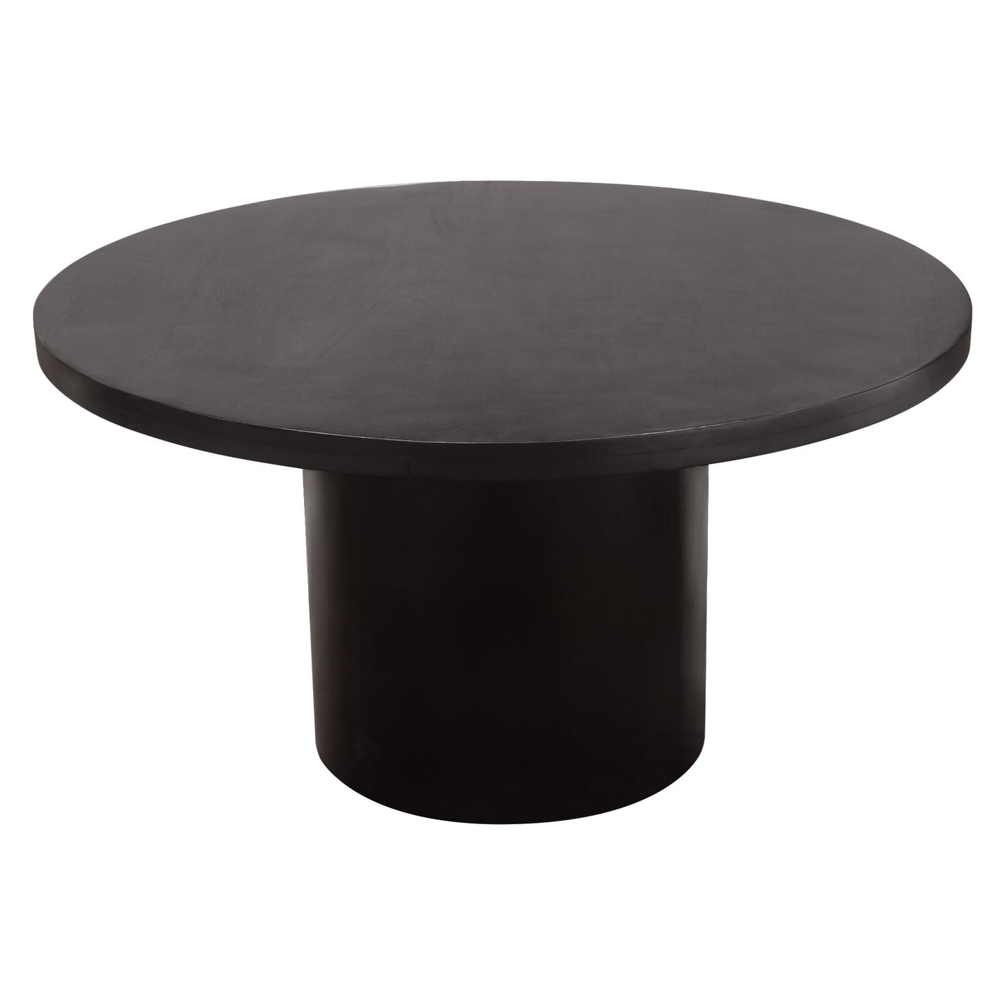 Rune 54" Round Dining Table w/ Solid Acacia Wood Top & Iron Pedestal Base in Black Finish by Diamond Sofa RUNEDTBL