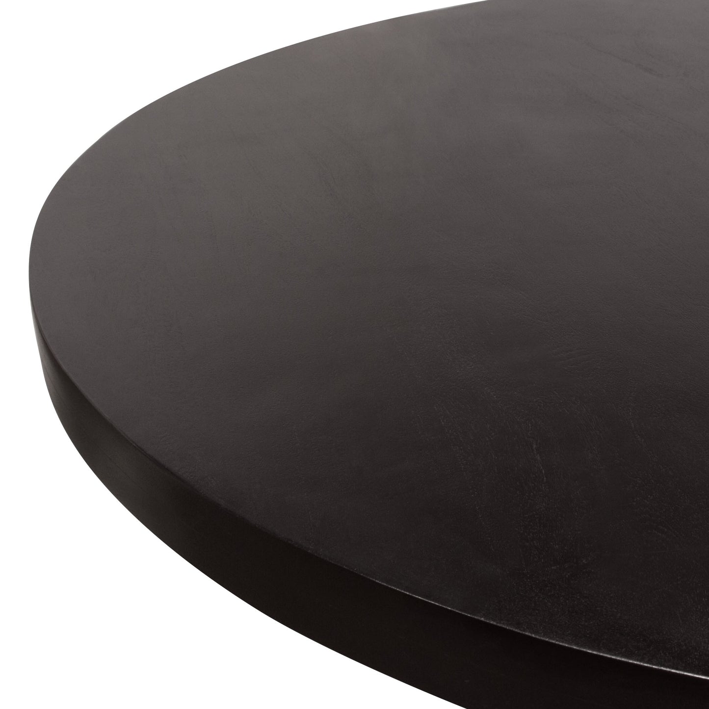 Rune 54" Round Dining Table w/ Solid Acacia Wood Top & Iron Pedestal Base in Black Finish by Diamond Sofa RUNEDTBL