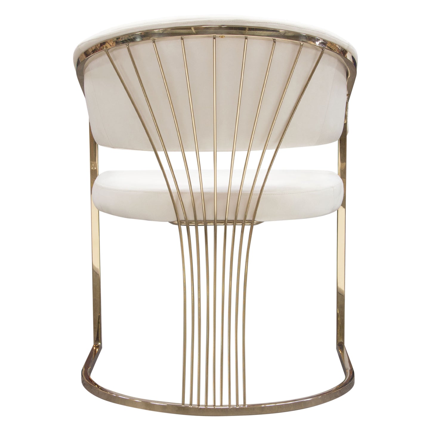 Solstice Dining Chair in Velvet w/ Polished Gold Metal Frame by Diamond Sofa