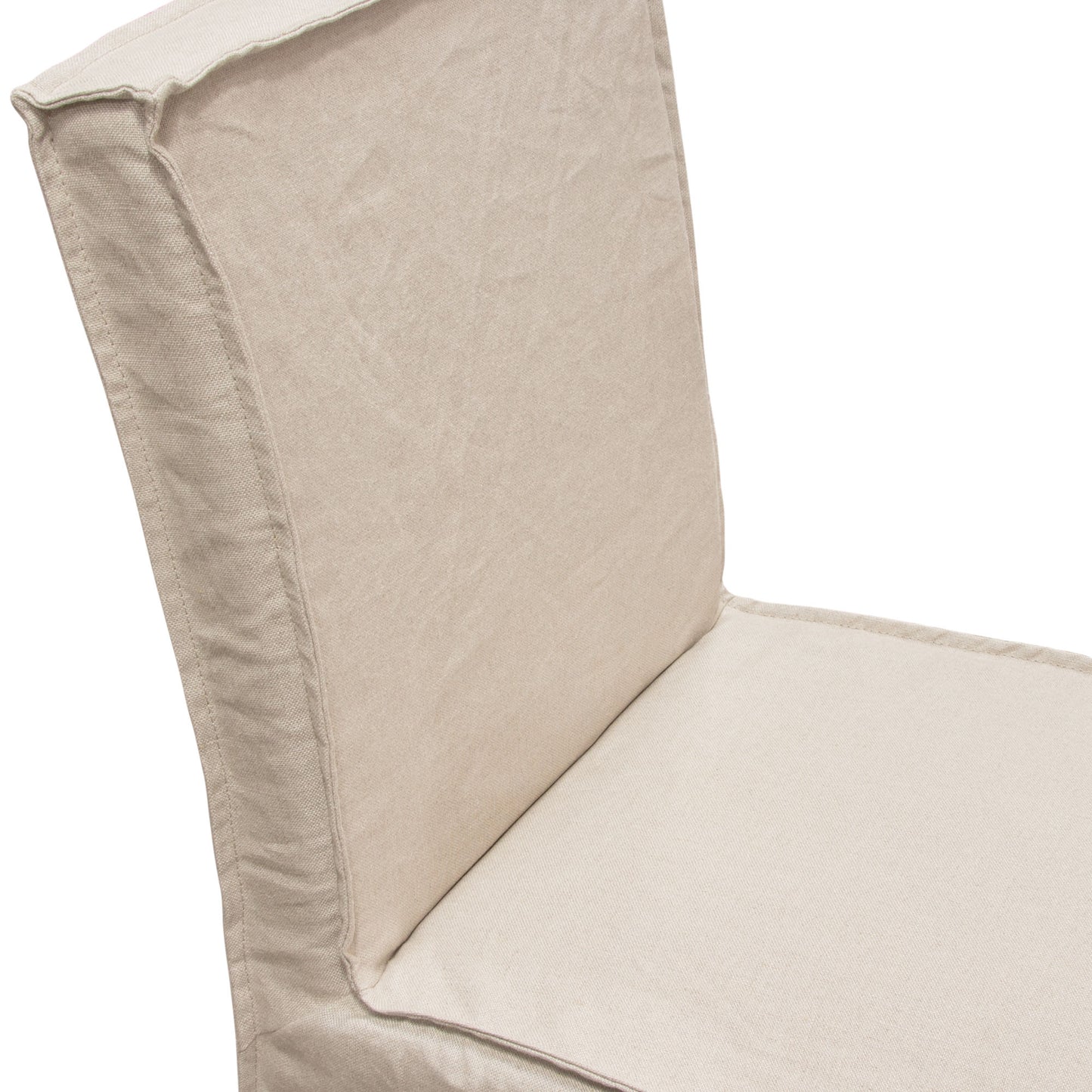 Sonoma 2-Pack Dining Chairs with Wood Legs and Sand Linen Removable Slipcover by Diamond Sofa SONOMADCLN2PK