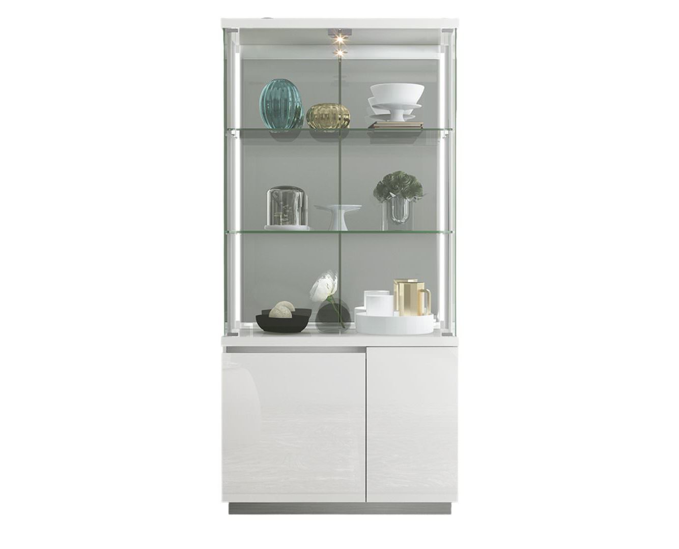 Whiteline Cameron Vitrine High Gloss White CB1686-WHT