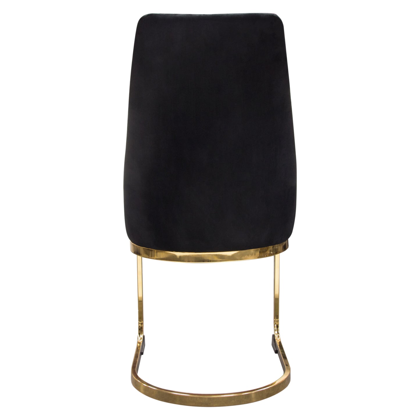 Vogue Set of (2) Dining Chairs in Velvet with Polished Gold Metal Base by Diamond Sofa