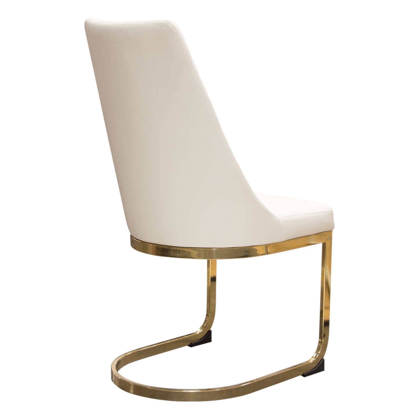 Vogue Set of (2) Dining Chairs in Velvet with Polished Gold Metal Base by Diamond Sofa