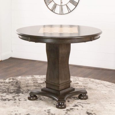 Sunset Trading Vegas 42.5" Round Counter Height Dining, Chess and Poker Table CR-87711-TCB