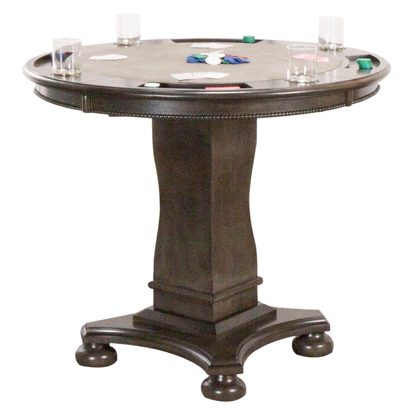 Sunset Trading Vegas 42.5" Round Counter Height Dining, Chess and Poker Table CR-87711-TCB