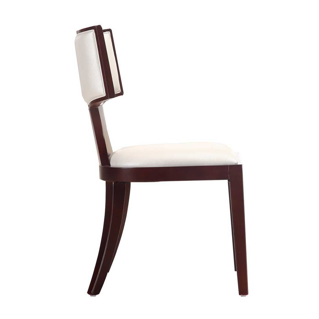 Manhattan Comfort Pulitzer Walnut Faux Leather Dining Chair (Set of Two)