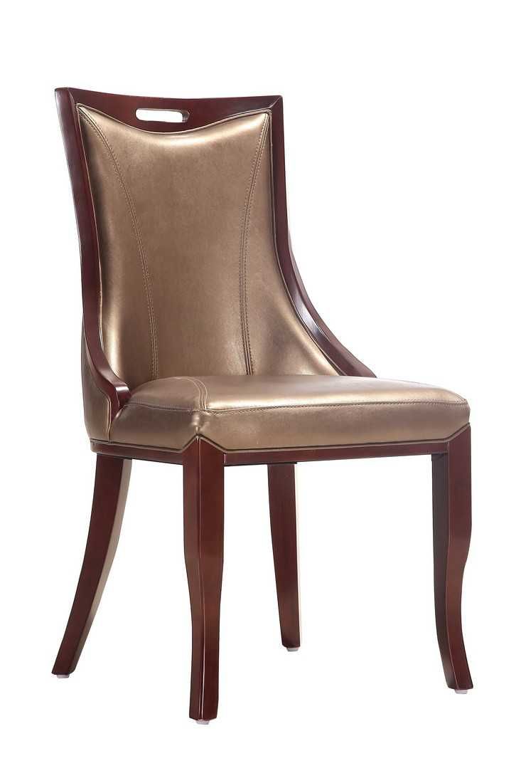 Manhattan Comfort Emperor Walnut Faux Leather Dining Chair (Set of Two)