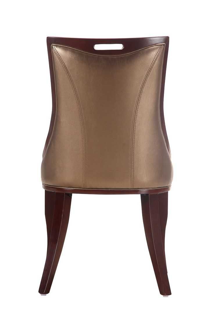 Manhattan Comfort Emperor Walnut Faux Leather Dining Chair (Set of Two)