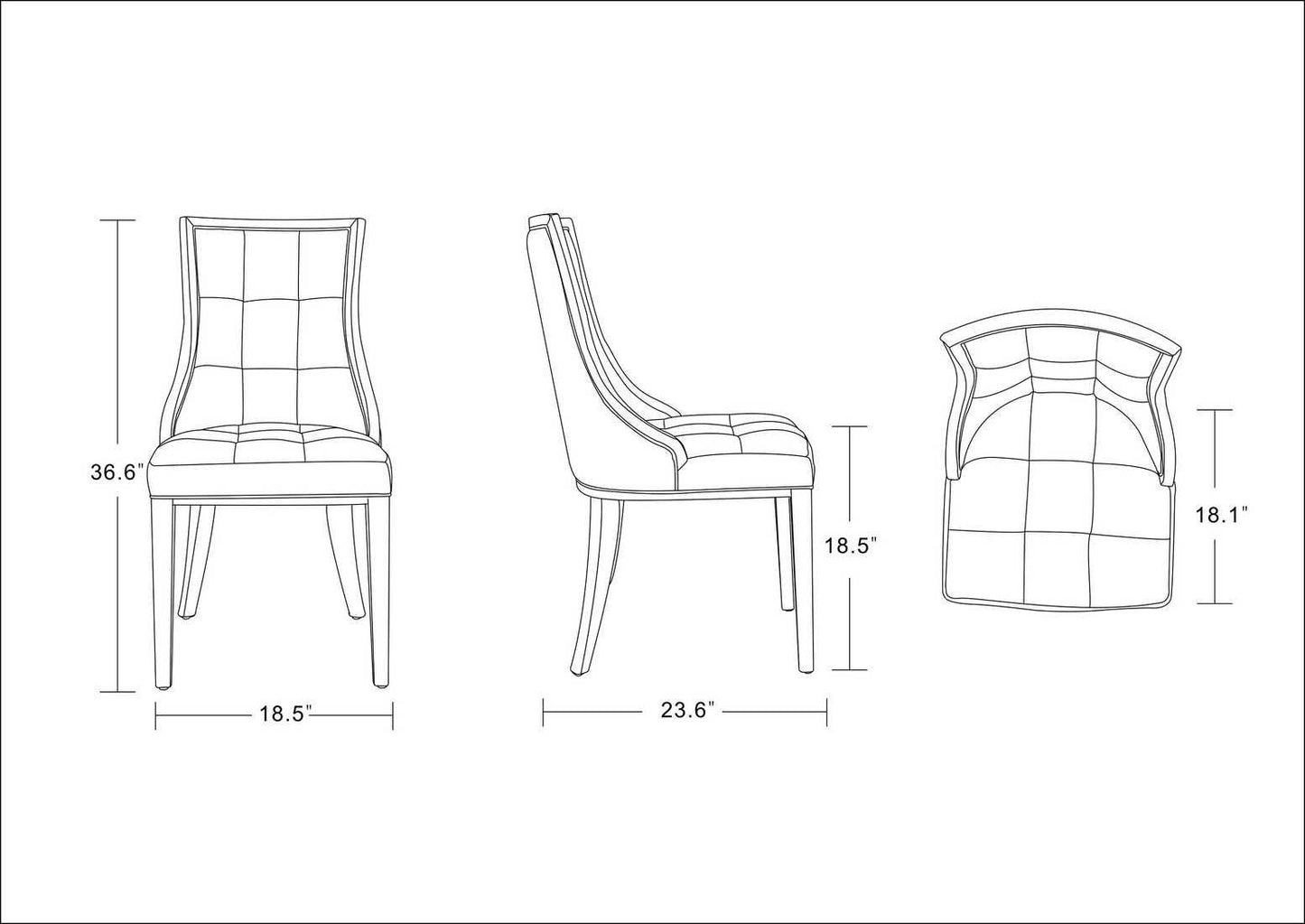 Manhattan Comfort Fifth Avenue Dining Chair (Set of Two)