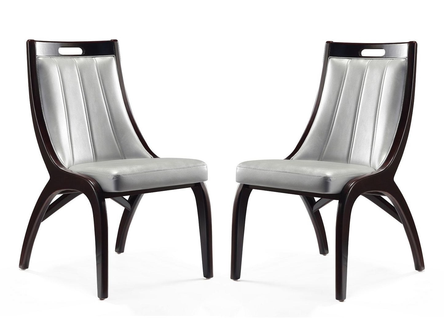 Manhattan Comfort Danube Leatherette Dining Chair - Set of 2