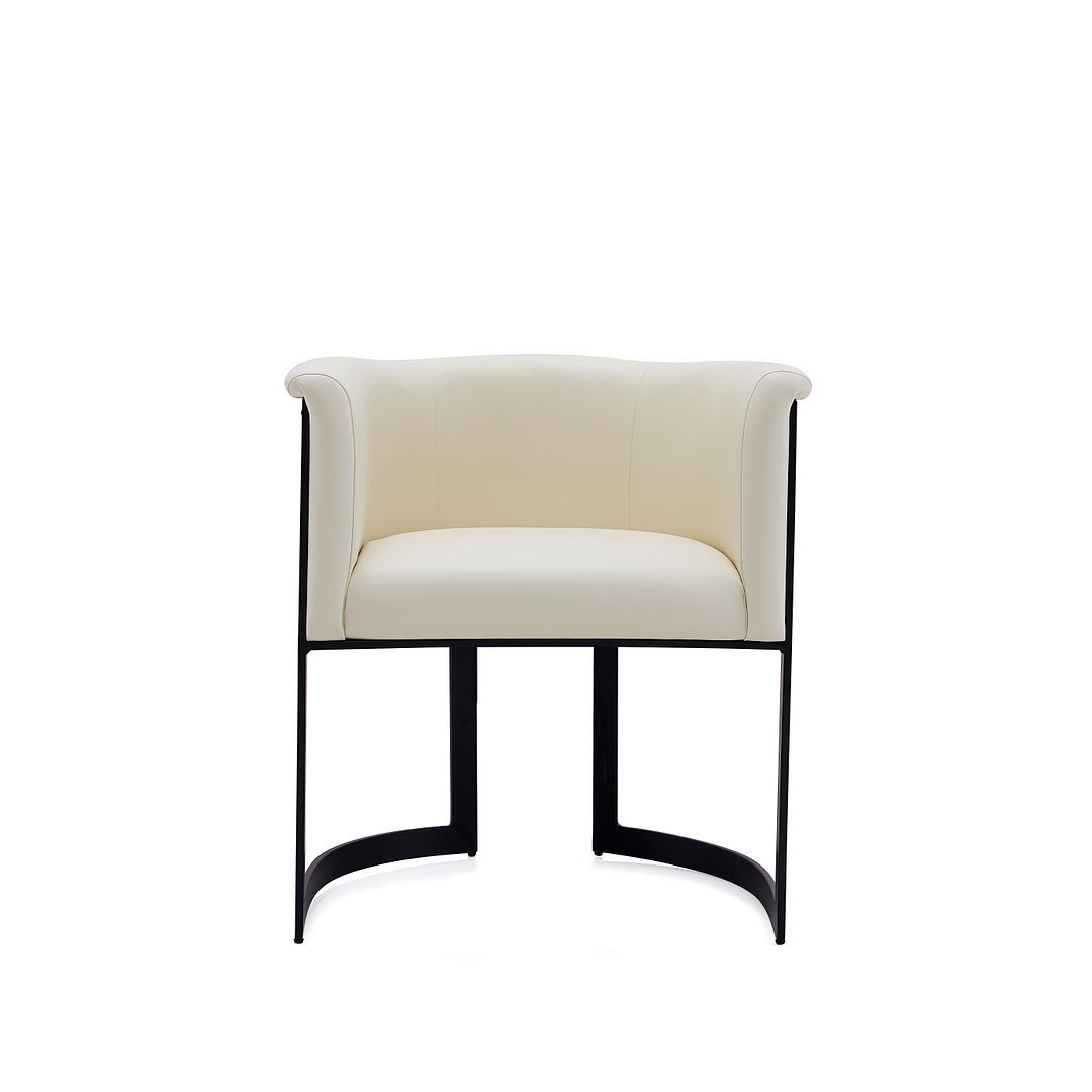 Manhattan Comfort Corso Leatherette Dining Chair with Metal Frame