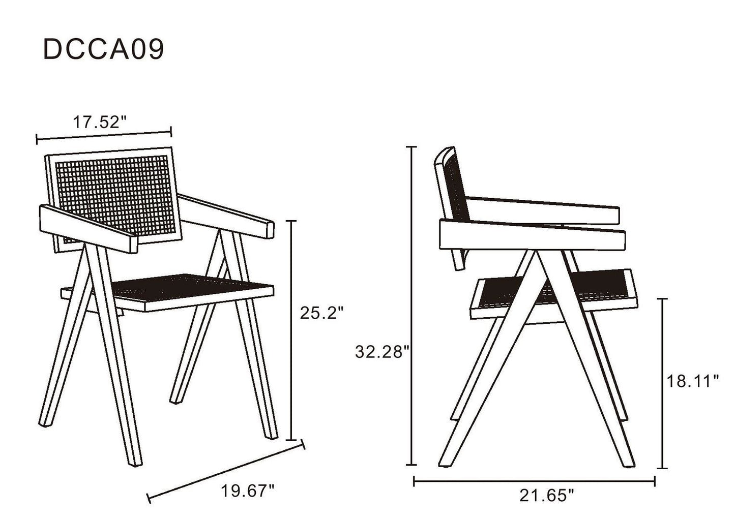 Manhattan Comfort Hamlet Dining Arm Chair