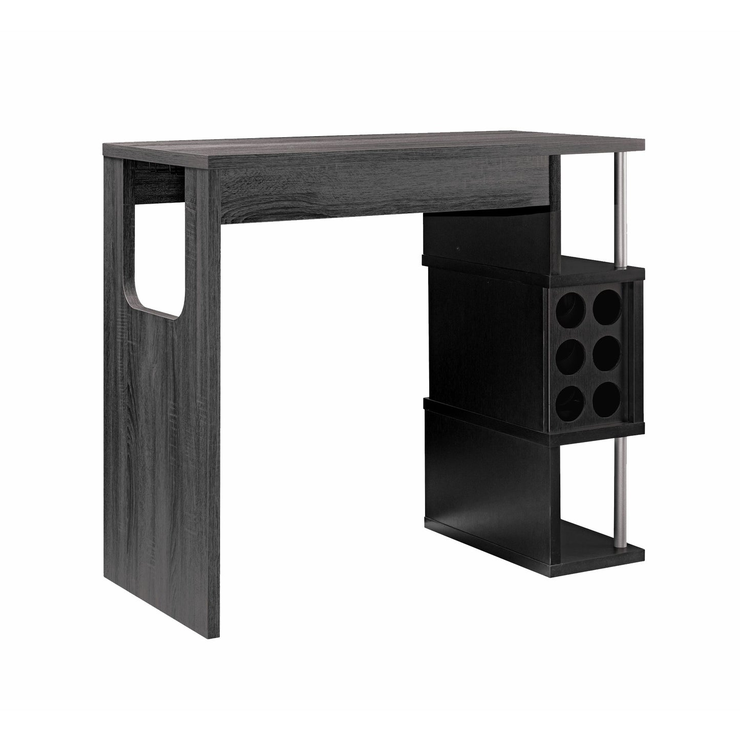 ID USA Bar Table - Distressed Grey & Black 182335