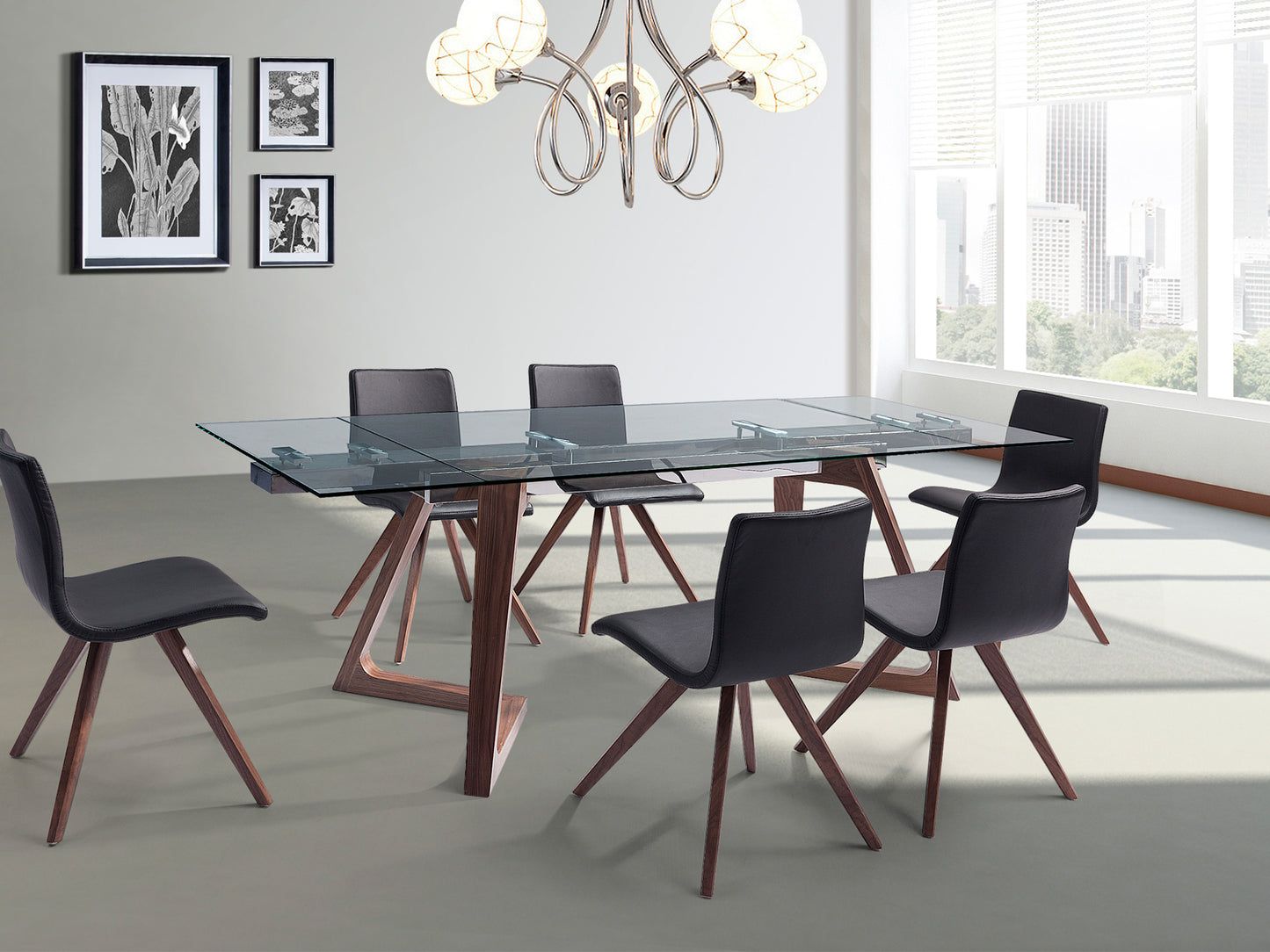 Whiteline Delta Extendable Dining Table DT1276-WLT